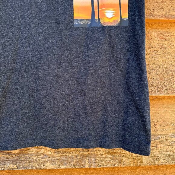 Goodfellow & Co. Mens Beach Graphic T-Shirt Size S Dark Heather Gray Cotton Blen - Picture 7 of 11